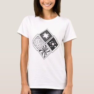 Integration mehrerer Elemente, abstrakter Bilder T-Shirt