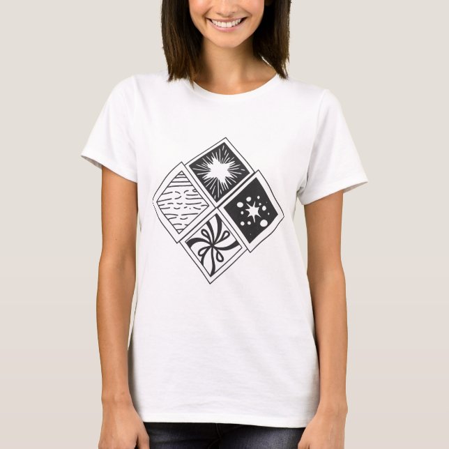 Integration mehrerer Elemente, abstrakter Bilder T-Shirt (Vorderseite)