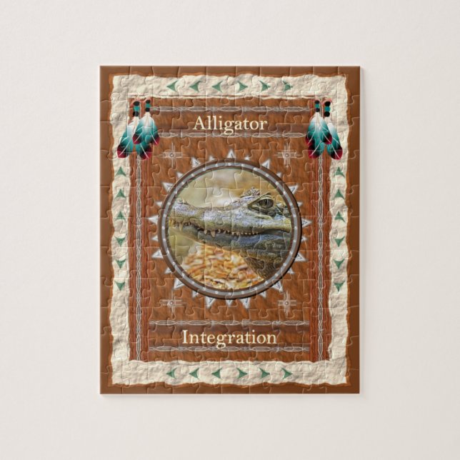 Integration von Alligatoren - Jigsaw Puzzle mit Ge (Vertikal)