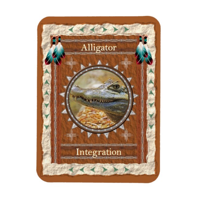Integration von Alligatoren - Vinyl Flexi Magnet (Vertikal)