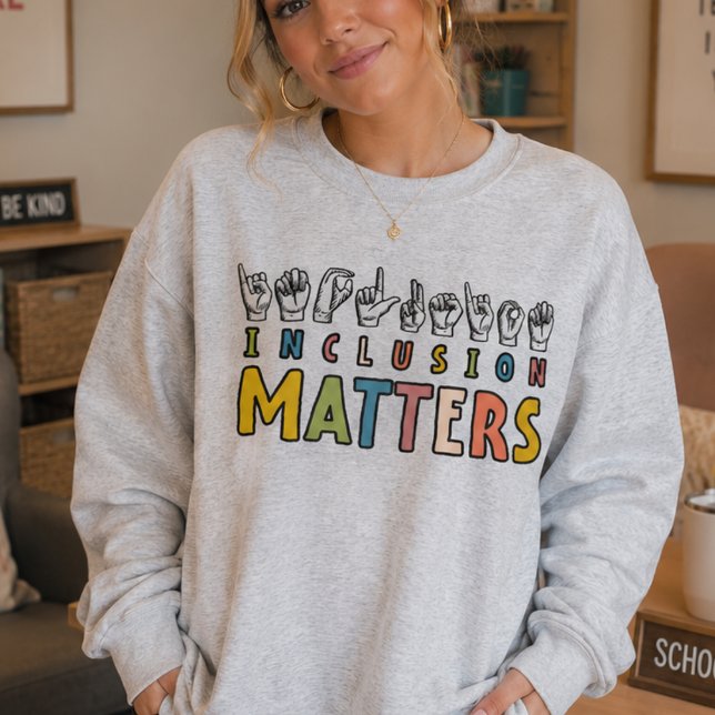 Integrationsfragen ASL, Sensibilisierung für Autis Sweatshirt (Von Creator hochgeladen)