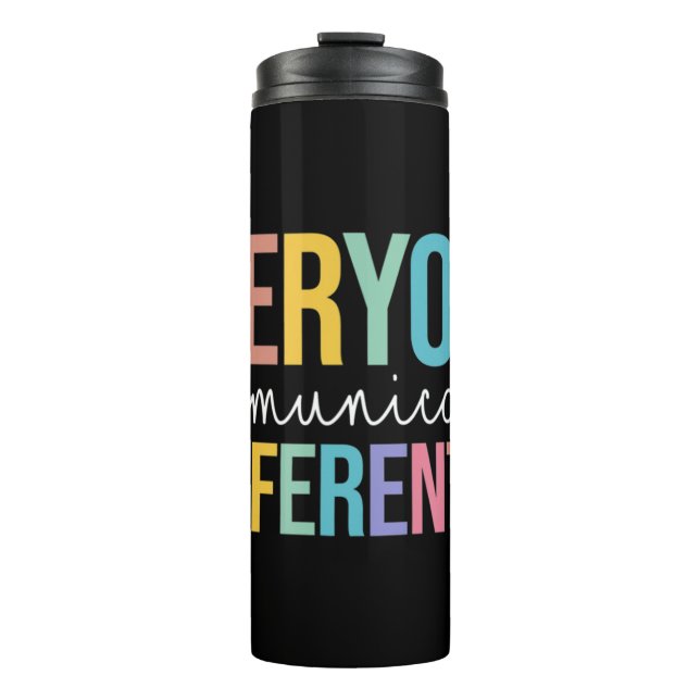 Integrationsfragen, Shirt für besondere Bildung, M Thermosbecher (Vorderseite)