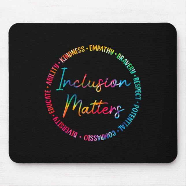Integrationsprobleme Gefärbte Krawatte Autismus Se Mousepad (Vorne)