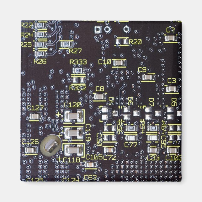 Integrierte Leiterplatte auf einem Bildschirm Magnet (Vorne)