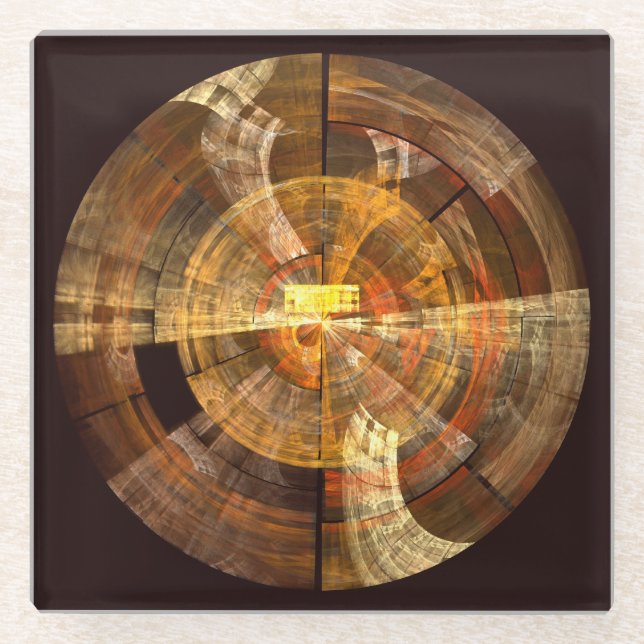 Integrität Abstrakte Kunst Glasuntersetzer (Vorderseite)