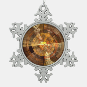 Integrität Abstrakte Kunst Schneeflocken Zinn-Ornament