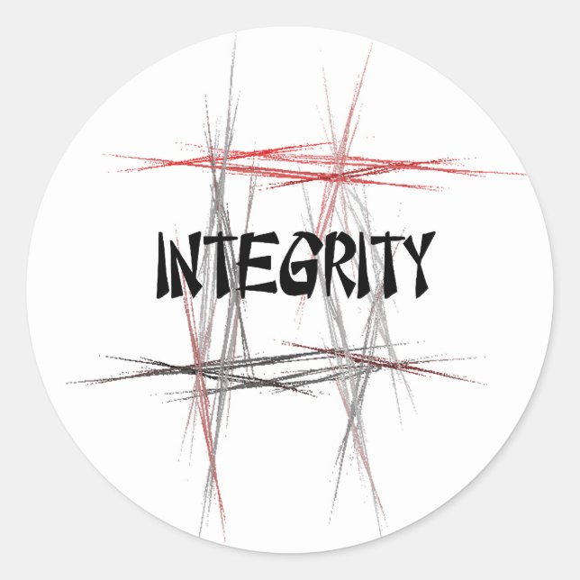 Integrität der Kampfkunst Runder Aufkleber (Vorderseite)