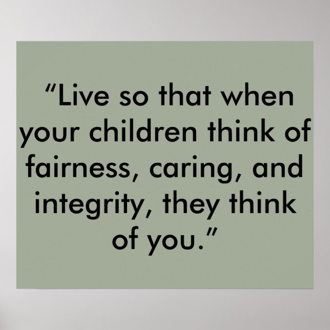 Integrität Poster (Vorne)