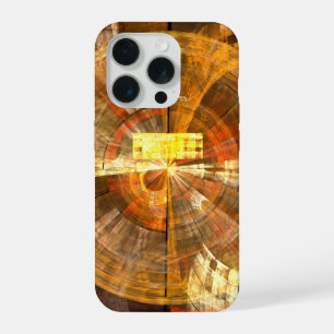 Integrität Radiale abstrakte Kunst in warmen Goldt iPhone 15 Pro Hülle