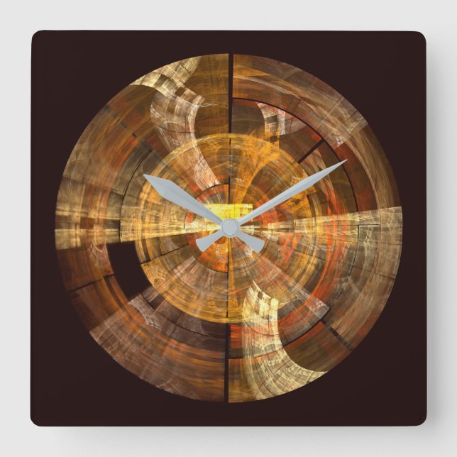 Integrity Abstract Art Square Quadratische Wanduhr (Vorderseite)