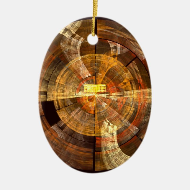 Integrity Abstrakt Art Oval Keramik Ornament (Vorne)