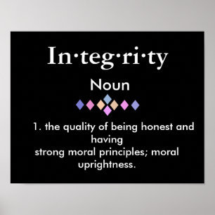 Integrity - Definition poster