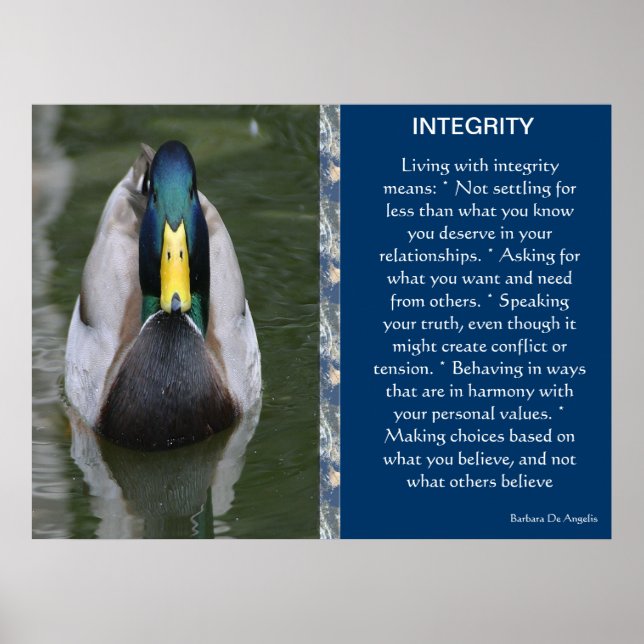 INTEGRITY Posters Poster (Vorne)