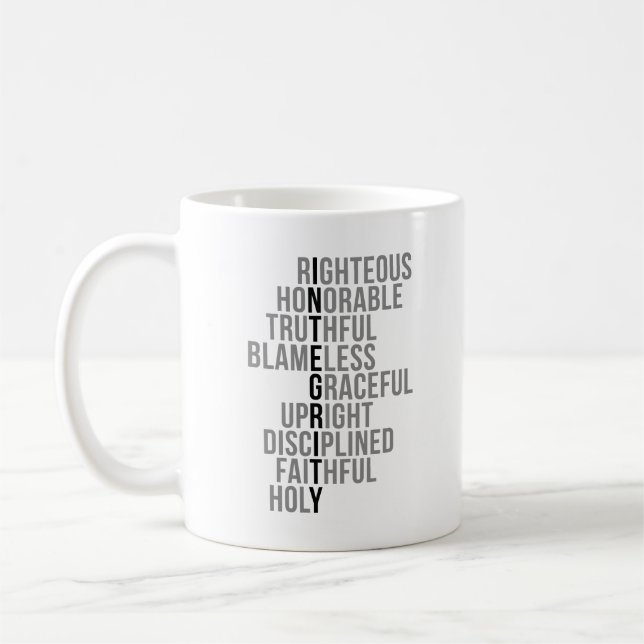 Integrity Quotes Kaffeetasse (Links)