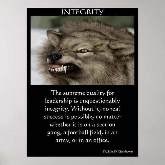 INTEGRITY Wolf mit den Zähnen Poster (Vorne)