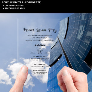 Intel Clear Product Launch Corporate Events Chic Acryleinladungen