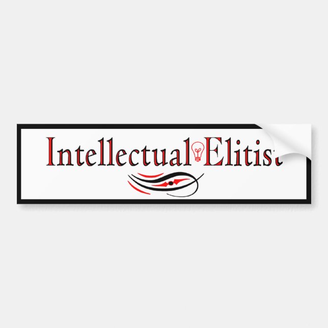Intellektueller Elitärer Autoaufkleber (Vorne)