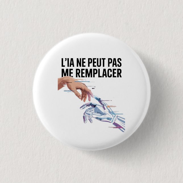 Intelligence artificielle et humains button (Vorderseite)