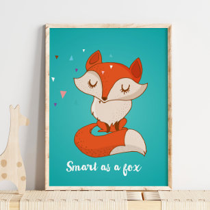 Intelligent als Foxenwand   Fox Wall Print Poster