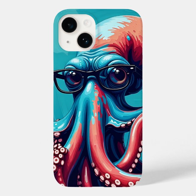 Intelligent als Oktopus Case-Mate iPhone Hülle (Rückseite)