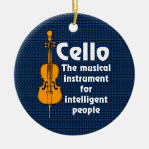 Intelligent Cello Keramik Ornament