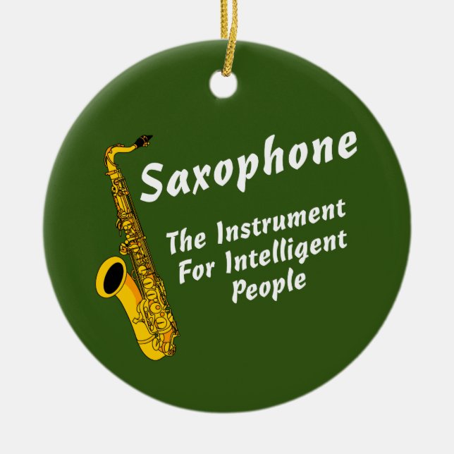 Intelligent Saxophon Keramik Ornament (Vorne)