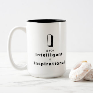 Intelligent und Inspirierend I - Personalisierter Zweifarbige Tasse