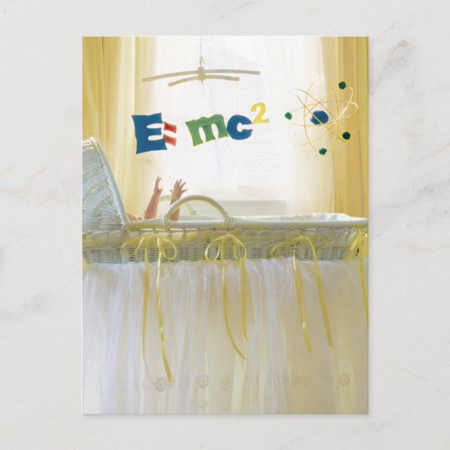 Intelligent vom Start New Baby Ankündigungspostkarte (Vorderseite)