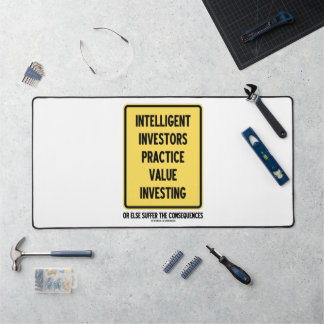 Intelligente Anleger setzen Wert in Investitionen Schreibtischunterlage