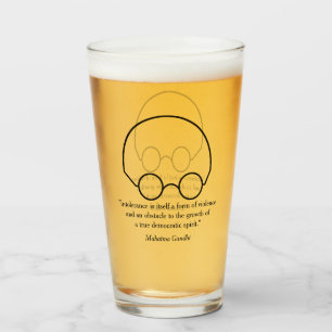 Intelligente Getränke - Gandhi-Zitat 1 Glas