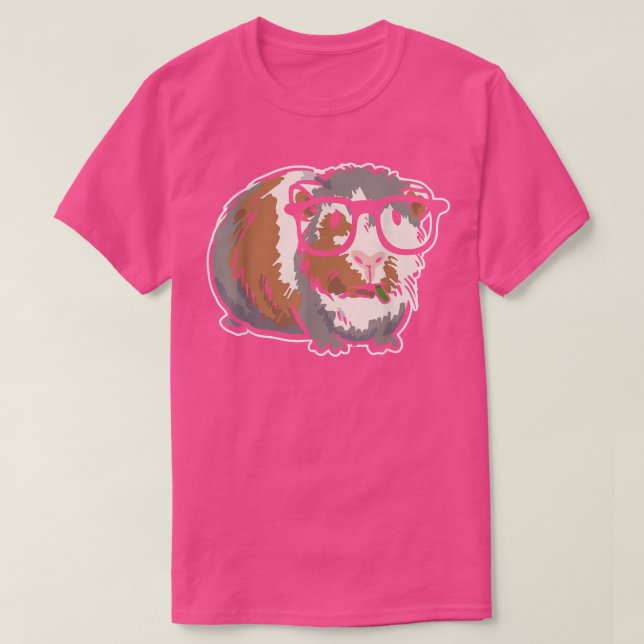 Intelligente Guinea Schweinefleisch mit Brille - N T-Shirt (Design vorne)