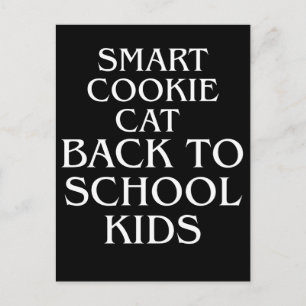 Intelligente Kätzchen-Cookie Zurück zur Schule Kin Feiertagspostkarte