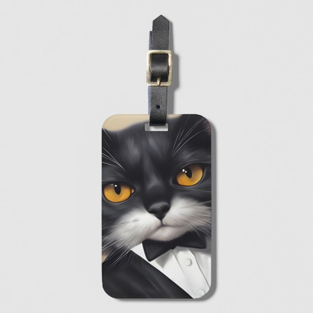 Intelligente Katze Gepäckanhänger (Vorderseite Vertikal)