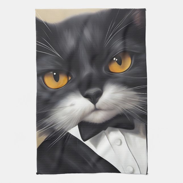 Intelligente Katze Geschirrtuch (Vertikal)
