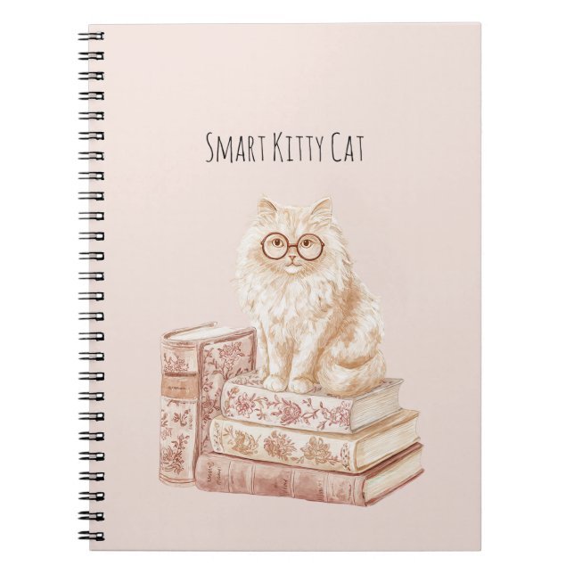 Intelligente Kitty-Katzenbrille Rosa Bücher (Vorderseite)