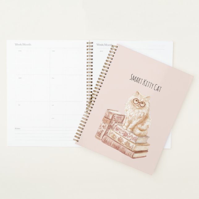 Intelligente Kitty-Katzenbrille Rosa Bücher Planer (Anzeige)