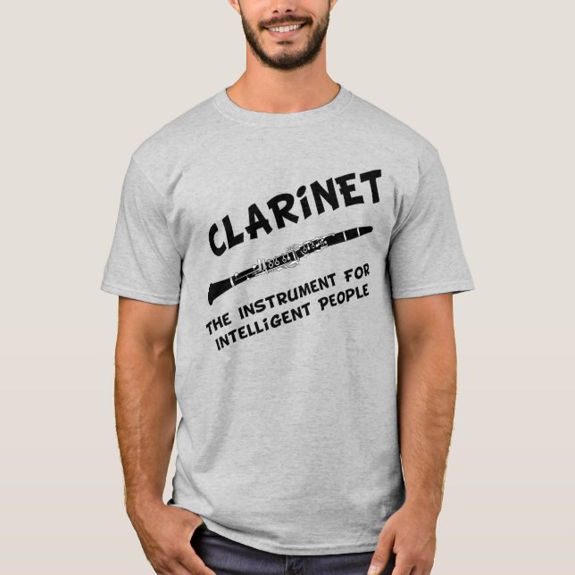 Intelligente Klarinette T-Shirt (Vorderseite)