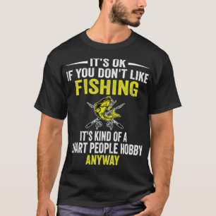 Intelligente Leute Hobby-Angeln  Lustiger Angler-L T-Shirt