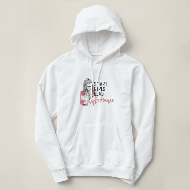 Intelligente Mädchen lasen Romance Hoodie (Design vorne)