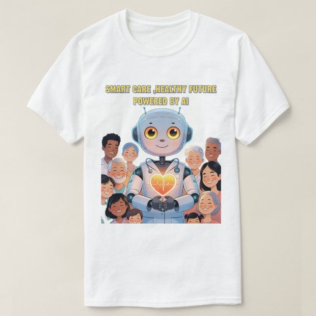 Intelligente Pflege, glückliches Leben T-Shirt (Design vorne)