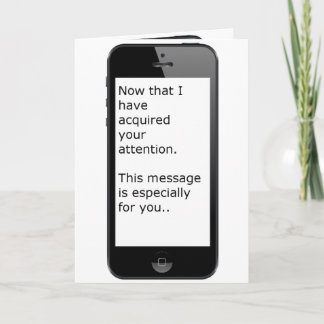 Intelligente Telefon Weihnachtsmitteilung mit Feiertagskarte