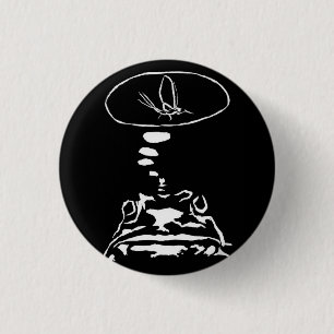 Intelligente Tiere im Internet "Hungry Frog Dreams Button