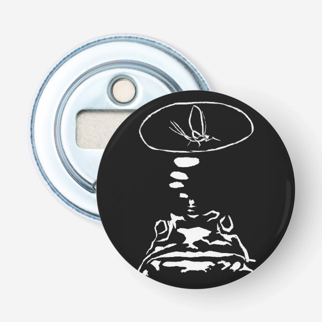 Intelligente Tiere im Internet "Hungry Frog Dreams Flaschenöffner (Vorderseite)