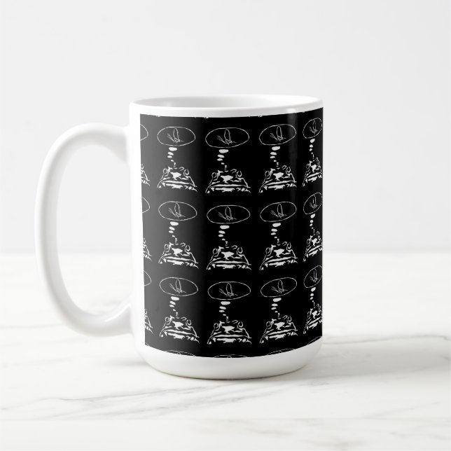 Intelligente Tiere im Internet "Hungry Frog Dreams Kaffeetasse (Links)