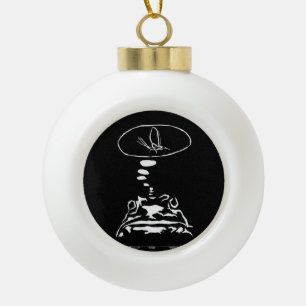 Intelligente Tiere im Internet "Hungry Frog Dreams Keramik Kugel-Ornament