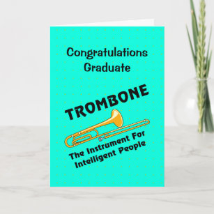 Intelligente Trombone-Abschluss-Karte Dankeskarte