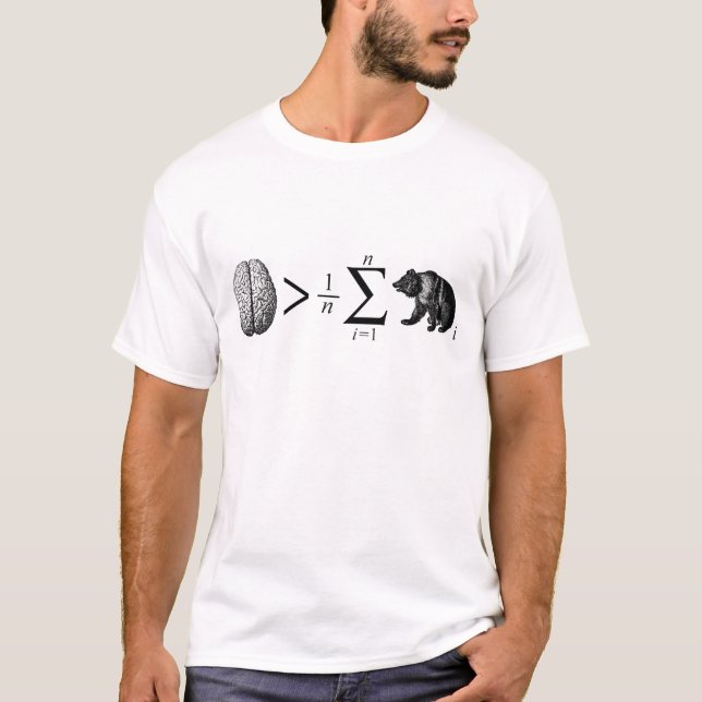 Intelligenter als der durchschnittliche Bär T-Shirt (Vorderseite)