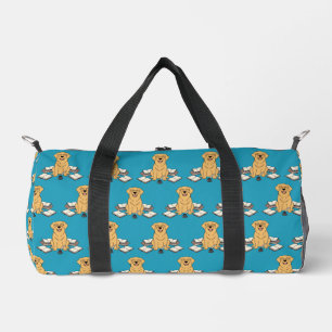 Intelligenter Golden Retriever Schriftsteller Buch Duffle Bag