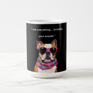 Intelligenter Hund mit Brille – Lustiger Nerd-Welp Kaffeetasse