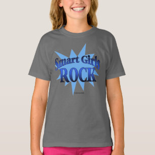 Intelligenter Mädchen Felsen - blaues Shirt